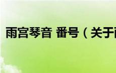 雨宫琴音 番号（关于雨宫琴音 番号的介绍）