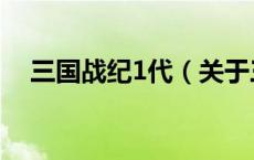 三国战纪1代（关于三国战纪1代的介绍）