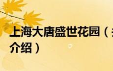 上海大唐盛世花园（关于上海大唐盛世花园的介绍）