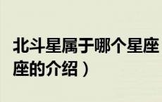 北斗星属于哪个星座（关于北斗星属于哪个星座的介绍）