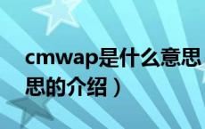cmwap是什么意思（关于cmwap是什么意思的介绍）