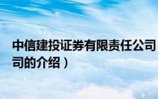 中信建投证券有限责任公司（关于中信建投证券有限责任公司的介绍）