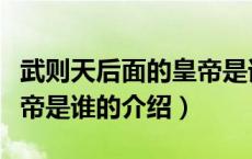 武则天后面的皇帝是谁（关于武则天后面的皇帝是谁的介绍）