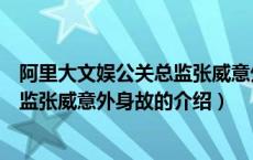 阿里大文娱公关总监张威意外身故（关于阿里大文娱公关总监张威意外身故的介绍）