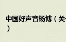中国好声音杨博（关于中国好声音杨博的介绍）
