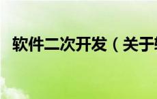 软件二次开发（关于软件二次开发的介绍）