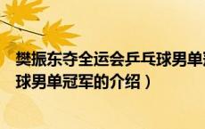 樊振东夺全运会乒乓球男单冠军（关于樊振东夺全运会乒乓球男单冠军的介绍）