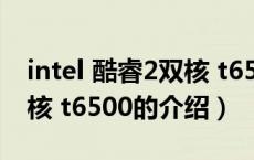 intel 酷睿2双核 t6500（关于intel 酷睿2双核 t6500的介绍）