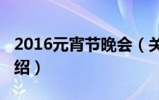 2016元宵节晚会（关于2016元宵节晚会的介绍）