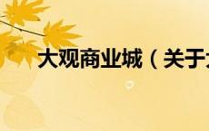 大观商业城（关于大观商业城的介绍）