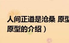 人间正道是沧桑 原型（关于人间正道是沧桑 原型的介绍）