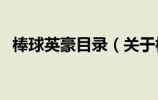 棒球英豪目录（关于棒球英豪目录的介绍）