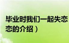 毕业时我们一起失恋（关于毕业时我们一起失恋的介绍）