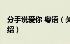 分手说爱你 粤语（关于分手说爱你 粤语的介绍）