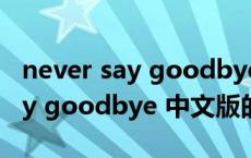 never say goodbye 中文版（关于never say goodbye 中文版的介绍）