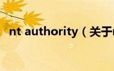 nt authority（关于nt authority的介绍）