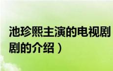 池珍熙主演的电视剧（关于池珍熙主演的电视剧的介绍）