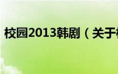 校园2013韩剧（关于校园2013韩剧的介绍）