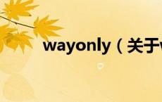 wayonly（关于wayonly的介绍）