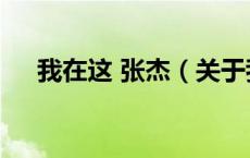 我在这 张杰（关于我在这 张杰的介绍）