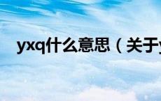 yxq什么意思（关于yxq什么意思的介绍）