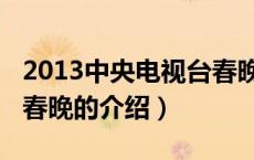 2013中央电视台春晚（关于2013中央电视台春晚的介绍）
