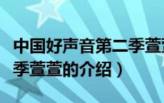 中国好声音第二季萱萱（关于中国好声音第二季萱萱的介绍）