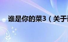 谁是你的菜3（关于谁是你的菜3的介绍）