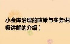 小金库治理的政策与实务讲解（关于小金库治理的政策与实务讲解的介绍）