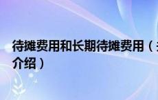 待摊费用和长期待摊费用（关于待摊费用和长期待摊费用的介绍）