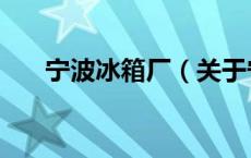 宁波冰箱厂（关于宁波冰箱厂的介绍）