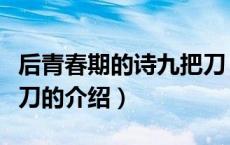 后青春期的诗九把刀（关于后青春期的诗九把刀的介绍）