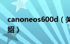 canoneos600d（关于canoneos600d的介绍）