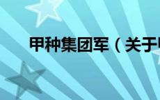 甲种集团军（关于甲种集团军的介绍）