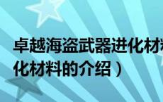 卓越海盗武器进化材料（关于卓越海盗武器进化材料的介绍）