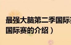 最强大脑第二季国际赛（关于最强大脑第二季国际赛的介绍）