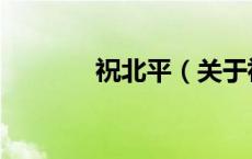 祝北平（关于祝北平的介绍）
