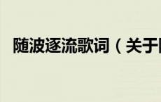 随波逐流歌词（关于随波逐流歌词的介绍）