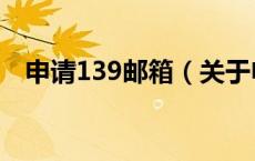 申请139邮箱（关于申请139邮箱的介绍）