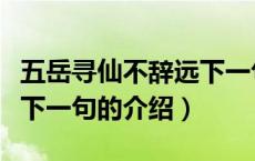 五岳寻仙不辞远下一句（关于五岳寻仙不辞远下一句的介绍）