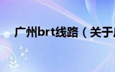 广州brt线路（关于广州brt线路的介绍）
