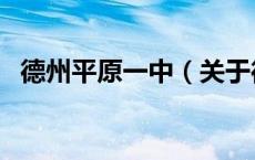 德州平原一中（关于德州平原一中的介绍）