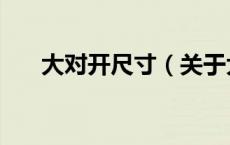 大对开尺寸（关于大对开尺寸的介绍）