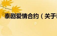 泰剧爱情合约（关于泰剧爱情合约的介绍）