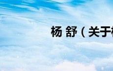 杨 舒（关于杨 舒的介绍）