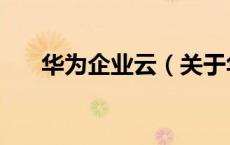 华为企业云（关于华为企业云的介绍）