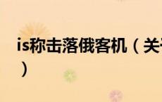 is称击落俄客机（关于is称击落俄客机的介绍）