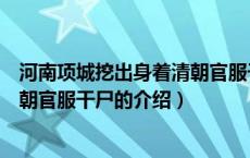 河南项城挖出身着清朝官服干尸（关于河南项城挖出身着清朝官服干尸的介绍）