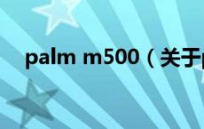 palm m500（关于palm m500的介绍）