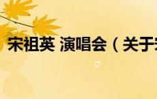 宋祖英 演唱会（关于宋祖英 演唱会的介绍）